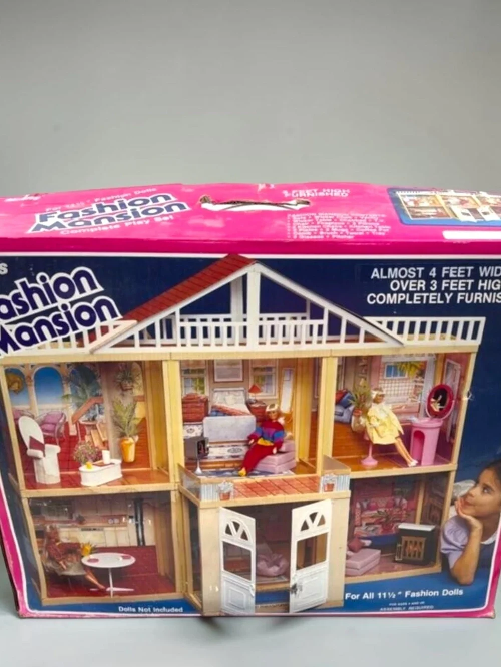 Sears Fashion Mansion Complete Play Set Vintage Dollhouse Boxed